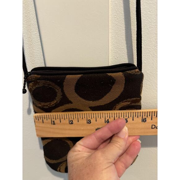 Maruca Crossbody Bag Brown Black Geometric Tapestry Purse Handmade USA - Picture 7 of 11